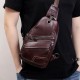 Men Genuine Leather Large Capacity Outdoor Casual Chest Bag Convertible Shoulder Strap Multi-pocket Shoulder Bag Crossbody Bag Men Genuine Leather Large Capacity Outdoor Casual Chest Bag Convertible Shoulder Strap Multi-pocket Shoulder Bag Crossbody Bag