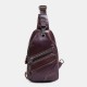 Men Genuine Leather Large Capacity Outdoor Casual Chest Bag Convertible Shoulder Strap Multi-pocket Shoulder Bag Crossbody Bag Men Genuine Leather Large Capacity Outdoor Casual Chest Bag Convertible Shoulder Strap Multi-pocket Shoulder Bag Crossbody Bag