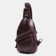 Men Genuine Leather Large Capacity Outdoor Casual Chest Bag Convertible Shoulder Strap Multi-pocket Shoulder Bag Crossbody Bag Men Genuine Leather Large Capacity Outdoor Casual Chest Bag Convertible Shoulder Strap Multi-pocket Shoulder Bag Crossbody Bag