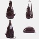 Men Genuine Leather Large Capacity Outdoor Casual Chest Bag Convertible Shoulder Strap Multi-pocket Shoulder Bag Crossbody Bag Men Genuine Leather Large Capacity Outdoor Casual Chest Bag Convertible Shoulder Strap Multi-pocket Shoulder Bag Crossbody Bag