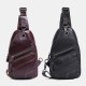 Men Genuine Leather Large Capacity Outdoor Casual Chest Bag Convertible Shoulder Strap Multi-pocket Shoulder Bag Crossbody Bag Men Genuine Leather Large Capacity Outdoor Casual Chest Bag Convertible Shoulder Strap Multi-pocket Shoulder Bag Crossbody Bag