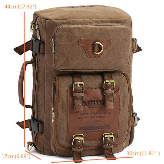 KAUKKO Men's Canvas Army Style Shoulder Travel Tactical Backpacks KAUKKO Men's Canvas Army Style Shoulder Travel Tactical Backpacks