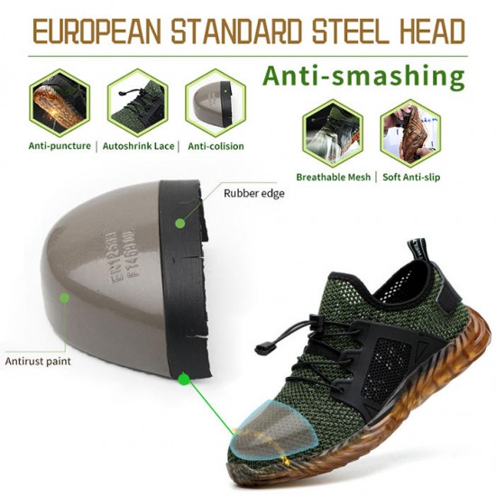Hiking Steel Toe Work Safety Shoes Mesh Anti-slip shoes Hiking Steel Toe Work Safety Shoes Mesh Anti-slip shoes
