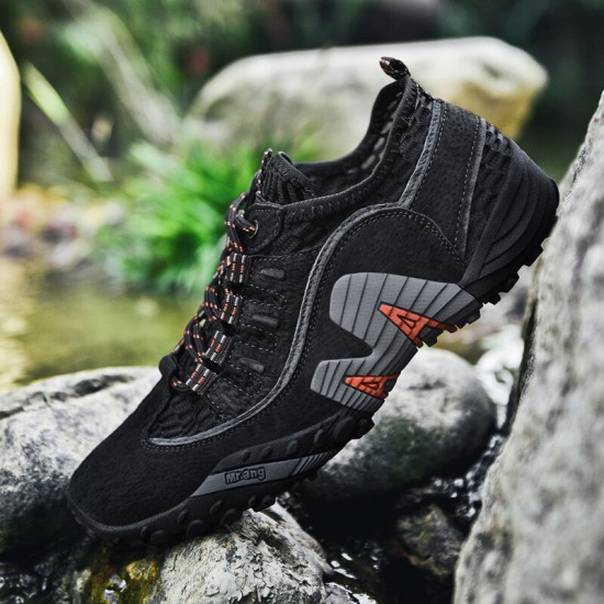 Men Outdoor Mesh Breathable Slip Resistant Water Hiking Shoes Men Outdoor Mesh Breathable Slip Resistant Water Hiking Shoes