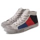 Men Colorblock Canvas High Top Lace Up Sports Casual Trainers Men Colorblock Canvas High Top Lace Up Sports Casual Trainers