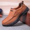 Men Microfiber Leather Outdoor Non Slip Casual Shoes