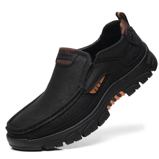 Men Microfiber Leather Outdoor Non Slip Casual Shoes Men Microfiber Leather Outdoor Non Slip Casual Shoes