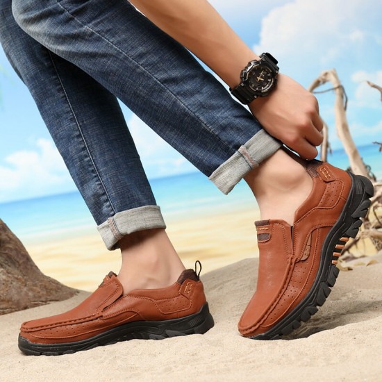 Men Microfiber Leather Outdoor Non Slip Casual Shoes Men Microfiber Leather Outdoor Non Slip Casual Shoes