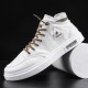 Men Stylish Stitching Canvas Comfy Breathable High Top Casual Sneakers Men Stylish Stitching Canvas Comfy Breathable High Top Casual Sneakers