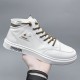 Men Stylish Stitching Canvas Comfy Breathable High Top Casual Sneakers Men Stylish Stitching Canvas Comfy Breathable High Top Casual Sneakers