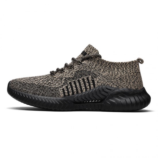 Men Knitted Fabric Breathable Cushioning Lightweight Sports Sneakers Men Knitted Fabric Breathable Cushioning Lightweight Sports Sneakers