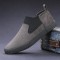 Men Synthetic Suede Elastic Panel Splicing Comfy Low Top Slip On Casual Sneakers
