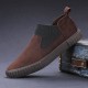 Men Synthetic Suede Elastic Panel Splicing Comfy Low Top Slip On Casual Sneakers Men Synthetic Suede Elastic Panel Splicing Comfy Low Top Slip On Casual Sneakers