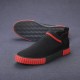 Men Synthetic Suede Elastic Panel Splicing Comfy Low Top Slip On Casual Sneakers Men Synthetic Suede Elastic Panel Splicing Comfy Low Top Slip On Casual Sneakers