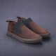 Men Synthetic Suede Elastic Panel Splicing Comfy Low Top Slip On Casual Sneakers Men Synthetic Suede Elastic Panel Splicing Comfy Low Top Slip On Casual Sneakers