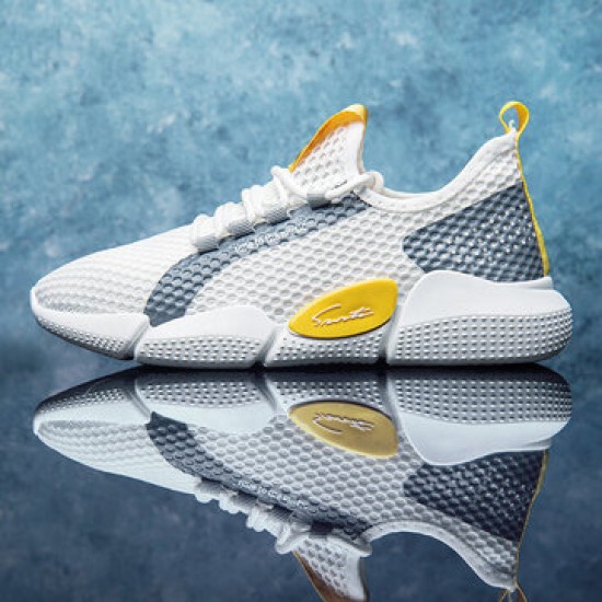 Men Colorblock Mesh Fabric Breathable Sport Casual Running Sneakers Men Colorblock Mesh Fabric Breathable Sport Casual Running Sneakers