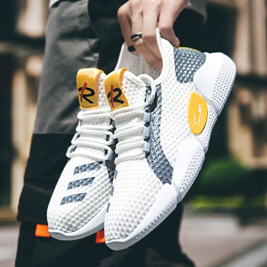Men Colorblock Mesh Fabric Breathable Sport Casual Running Sneakers Men Colorblock Mesh Fabric Breathable Sport Casual Running Sneakers