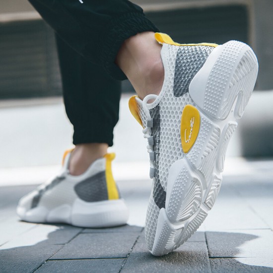 Men Colorblock Mesh Fabric Breathable Sport Casual Running Sneakers Men Colorblock Mesh Fabric Breathable Sport Casual Running Sneakers