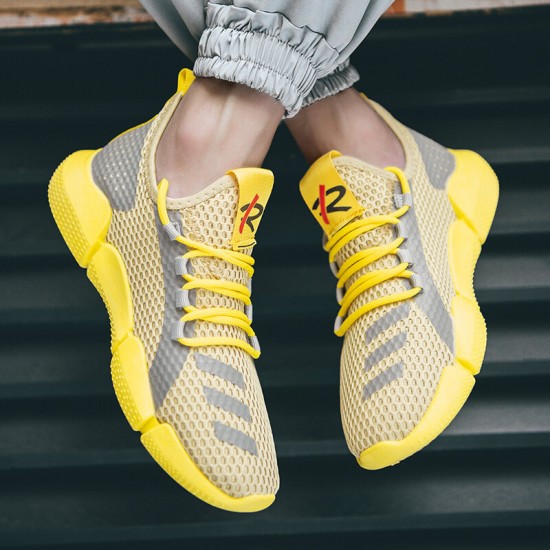 Men Colorblock Mesh Fabric Breathable Sport Casual Running Sneakers Men Colorblock Mesh Fabric Breathable Sport Casual Running Sneakers
