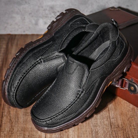 Menico Men Outdoor Sport Cowhide Leather Slip Resistant Soft Hiking Shoes Menico Men Outdoor Sport Cowhide Leather Slip Resistant Soft Hiking Shoes