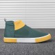 Men Comfy Breathable Canvas Elastic Slip On High Top Casual Sneakers Men Comfy Breathable Canvas Elastic Slip On High Top Casual Sneakers
