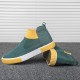 Men Comfy Breathable Canvas Elastic Slip On High Top Casual Sneakers Men Comfy Breathable Canvas Elastic Slip On High Top Casual Sneakers