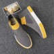 Men Comfy Breathable Canvas Elastic Slip On High Top Casual Sneakers Men Comfy Breathable Canvas Elastic Slip On High Top Casual Sneakers