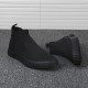 Men Comfy Breathable Canvas Elastic Slip On High Top Casual Sneakers Men Comfy Breathable Canvas Elastic Slip On High Top Casual Sneakers