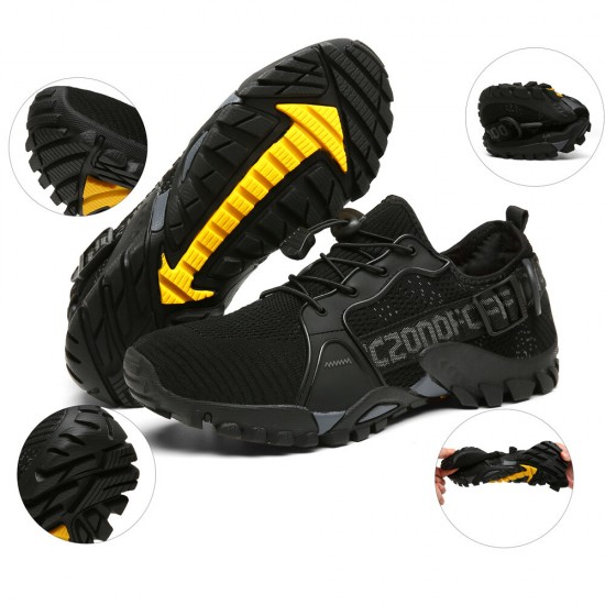 Men Outdoor Breatahble Knitted Fabric Comfy Non Slip Soft Easy Elastic Lace Up Sneakers Men Outdoor Breatahble Knitted Fabric Comfy Non Slip Soft Easy Elastic Lace Up Sneakers