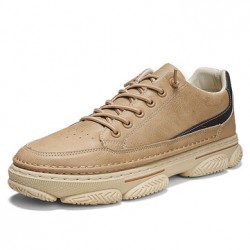 Men Stylish Side Stripe Comfy Non-slip Lace-up Outdoor Hiking Shoes