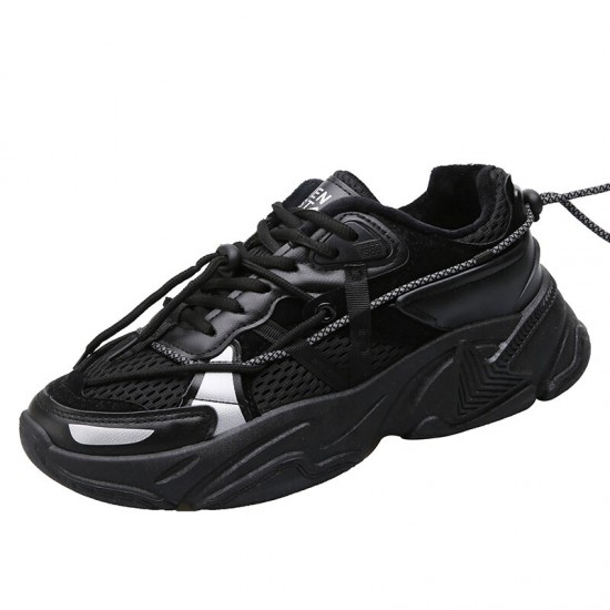 Men Mesh Breathable Non Slip Comfy Thick Sole Sports Casual Chunky Shoes Men Mesh Breathable Non Slip Comfy Thick Sole Sports Casual Chunky Shoes