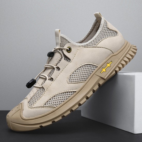 Men Mesh Breathable Hollow Out Hand Stitching Soft Bottom Non Slip Casual Sports Shoes Men Mesh Breathable Hollow Out Hand Stitching Soft Bottom Non Slip Casual Sports Shoes