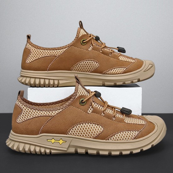 Men Mesh Breathable Hollow Out Hand Stitching Soft Bottom Non Slip Casual Sports Shoes Men Mesh Breathable Hollow Out Hand Stitching Soft Bottom Non Slip Casual Sports Shoes