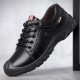 Men Genuine Leather Breathable Soft Bottom Non Slip Lace Up Outdoor Casual Shoes Men Genuine Leather Breathable Soft Bottom Non Slip Lace Up Outdoor Casual Shoes