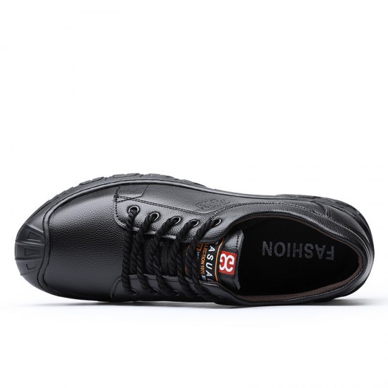 Men Genuine Leather Breathable Soft Bottom Non Slip Lace Up Outdoor Casual Shoes Men Genuine Leather Breathable Soft Bottom Non Slip Lace Up Outdoor Casual Shoes