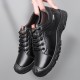 Men Genuine Leather Breathable Soft Bottom Non Slip Lace Up Outdoor Casual Shoes Men Genuine Leather Breathable Soft Bottom Non Slip Lace Up Outdoor Casual Shoes
