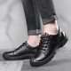 Men Genuine Leather Breathable Soft Bottom Non Slip Lace Up Outdoor Casual Shoes Men Genuine Leather Breathable Soft Bottom Non Slip Lace Up Outdoor Casual Shoes