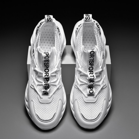 Men Breathable Fabric Comfy Blade Sole Non Slip Lace Up Running Casual Sports Shoes Men Breathable Fabric Comfy Blade Sole Non Slip Lace Up Running Casual Sports Shoes