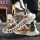 Men Breathable Fabric Comfy Blade Sole Non Slip Elastic Laces Casual Sports Shoes Men Breathable Fabric Comfy Blade Sole Non Slip Elastic Laces Casual Sports Shoes