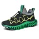 Men Breathable Fabric Comfy Blade Sole Non Slip Elastic Laces Casual Sports Shoes Men Breathable Fabric Comfy Blade Sole Non Slip Elastic Laces Casual Sports Shoes