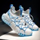 Men Breathable Fabric Comfy Blade Sole Non Slip Elastic Laces Casual Sports Shoes Men Breathable Fabric Comfy Blade Sole Non Slip Elastic Laces Casual Sports Shoes