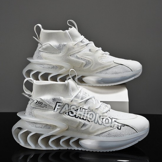 Men Breathable Fabric Soft Blade Sole Non Slip Lace Up Comfy Sports Casual Running Sneakers Men Breathable Fabric Soft Blade Sole Non Slip Lace Up Comfy Sports Casual Running Sneakers