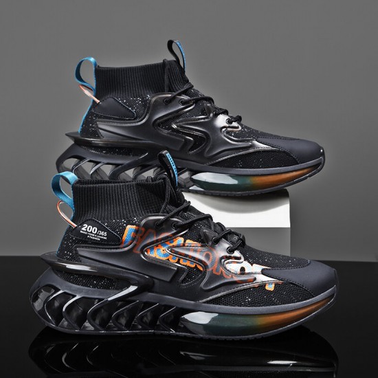 Men Breathable Fabric Soft Blade Sole Non Slip Lace Up Comfy Sports Casual Running Sneakers Men Breathable Fabric Soft Blade Sole Non Slip Lace Up Comfy Sports Casual Running Sneakers