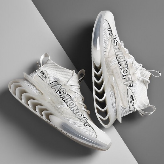 Men Breathable Fabric Soft Blade Sole Non Slip Lace Up Comfy Sports Casual Running Sneakers Men Breathable Fabric Soft Blade Sole Non Slip Lace Up Comfy Sports Casual Running Sneakers