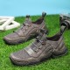 Men Leather Breathable Mesh Comfy Fabric Soft Bottom Elastic Band Casual Sports Shoes Men Leather Breathable Mesh Comfy Fabric Soft Bottom Elastic Band Casual Sports Shoes