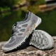 Men Genuine Leather Breathable Mesh Soft Bottom Non Slip Elastic Band Casual Sports Shoes Men Genuine Leather Breathable Mesh Soft Bottom Non Slip Elastic Band Casual Sports Shoes