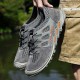 Men Genuine Leather Breathable Mesh Soft Bottom Non Slip Elastic Band Casual Sports Shoes Men Genuine Leather Breathable Mesh Soft Bottom Non Slip Elastic Band Casual Sports Shoes
