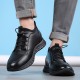 Men Cowhide Leather Breathable Comfy Soft Bottom Non Slip Elastic Band Casual Shoes Men Cowhide Leather Breathable Comfy Soft Bottom Non Slip Elastic Band Casual Shoes