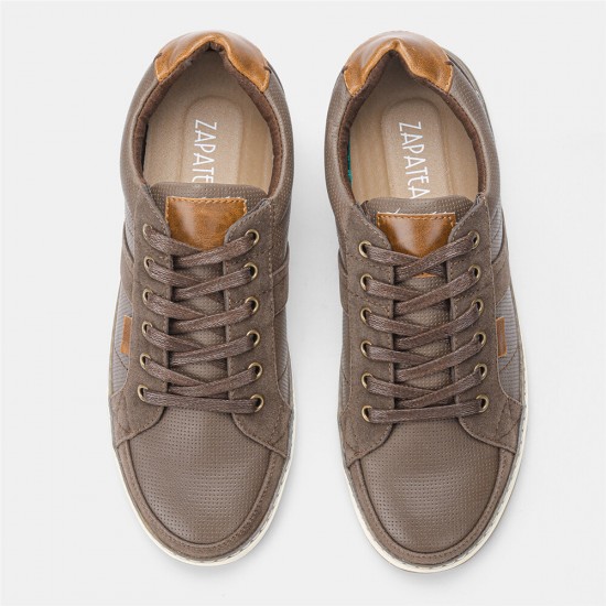 Men Breathable Soft Bottom Comfy Trendy Splicing Lace Up Casual Court Shoes Men Breathable Soft Bottom Comfy Trendy Splicing Lace Up Casual Court Shoes