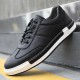 Men Microfiber Leather Comfy Bottom Non Slip Trendy Solid Lace Up Casual Court Shoes Men Microfiber Leather Comfy Bottom Non Slip Trendy Solid Lace Up Casual Court Shoes